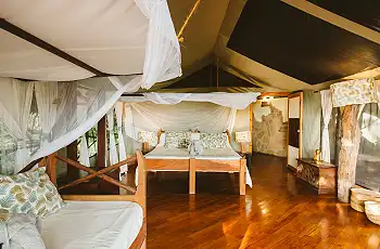 Tent Interior,  Rufiji River Camp, Tanzania