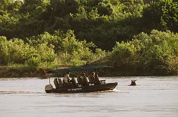 Boating on the Rufiji River, Tanzania