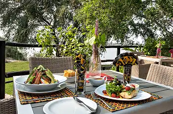 Waterberry Lodge upstream from the Victoria Falls