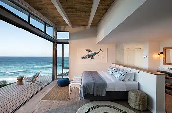 Listen to the sounds of the ocean from your luxurious room at Lekkerwater
