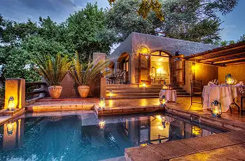 Take a dip in the pool at Chobe Game Lodge