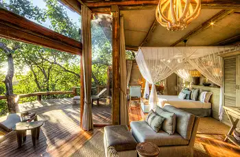 Room interior at Camp Okavango, Botswana
