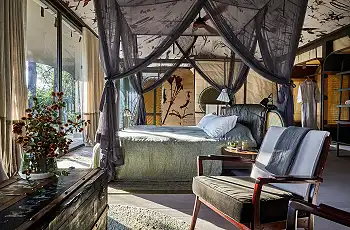 Tent interior, Saseka Tented Camp