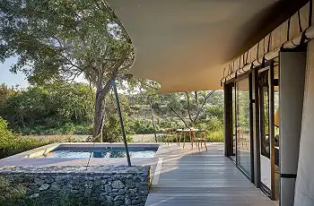 Each suite at Saseka has its own pool