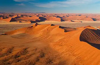 An aerial view of Sossusvlei, Namibia
