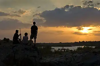 Sundowners overlooking the Sweni River