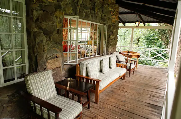 Verandah at Reillys Rock Lodge, Swaziland