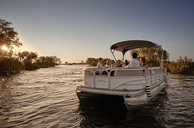 Sunset cruise along the Zambezi River