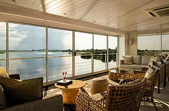 Endless views from every room on the Zambezi Queen