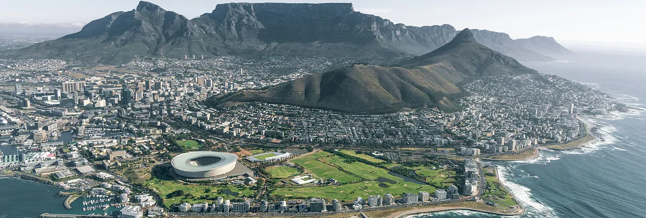 View of Table Mountain and Cape Town City centre