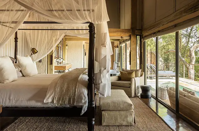 Room interior, Singita Ebony