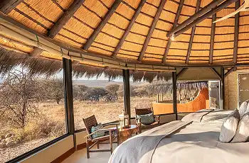 Bedroom with a view - Okonjima Luxury Bush Camp