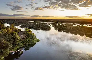 Aerial view of Divava Okavango Resort & Spa