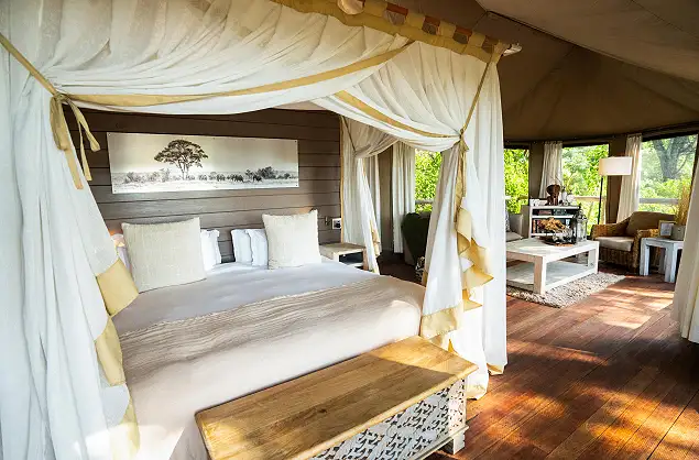 Gorgeous safari tents at Nambwa Tented Camp 