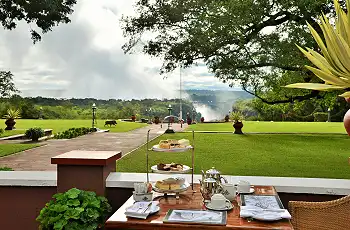 View of Victoria Falls from the hotel