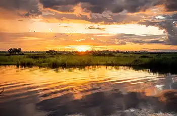Sunset along the Chobe River