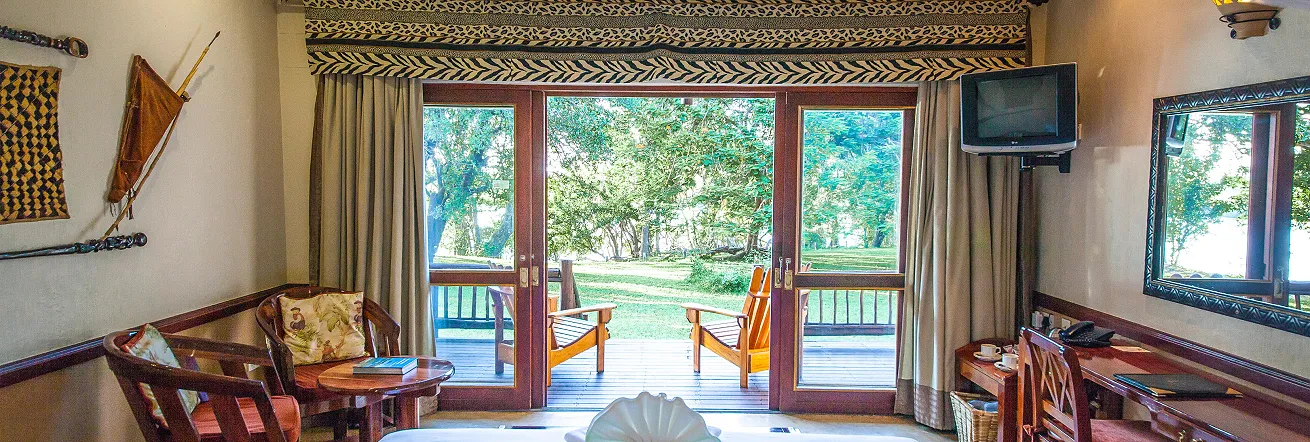 Room interiors at Chobe Safari Lodge