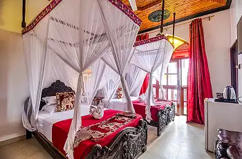 Bedrooms at Tembo house Hotel