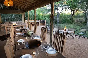 Dining area at the Wilderness Camp