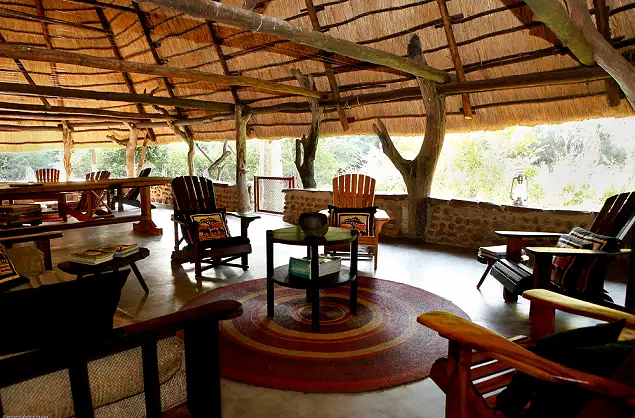 The lounge area at Stone Camp