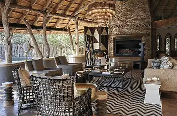 Main lounge area at Singita Pamushana