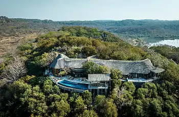 Aerial view of Singita Pamushana Lodge