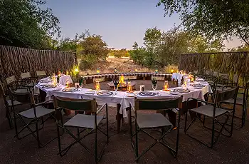Open air boma for dinner