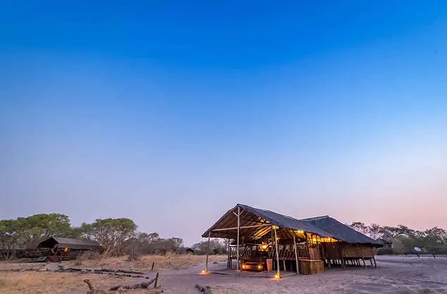 Camp Savuti at sunset