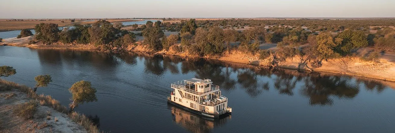 The Chobe Princess gliding along the Chobe River