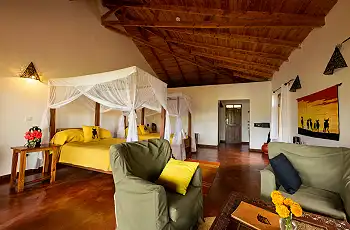 Vibrant rooms at Ngorongoro Farm House