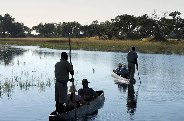 Mokoro trips through the Okavango Delta waterways