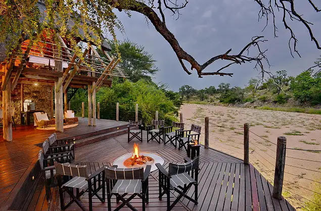View from the Boma at Rhino Post Safari Lodge