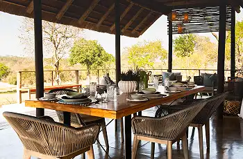Dining area at Jacis Sabi House