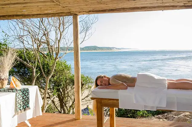 Relax at the beach spa at Machangulo Beach Lodge