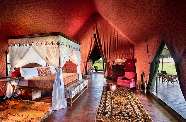 Opulent and luxurious safari tents at Jack's Camp