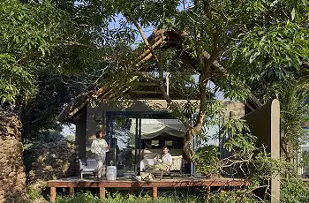 View of Lion Sands River Lodge