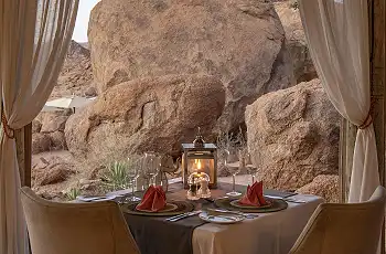 Dining area, Mowani Mountain Camp, Damaraland