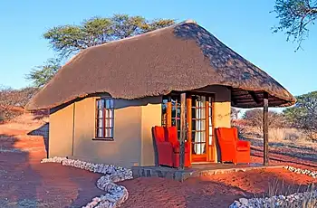 Camelthorn Lodge room view, Namibia