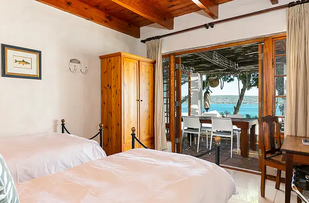 Views over the lagoon at the Farmhouse Hotel