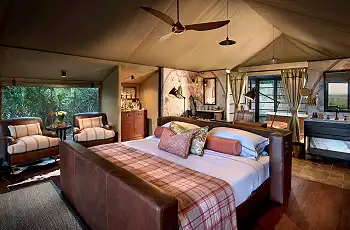 Luxurious rooms at Bateleur Camp