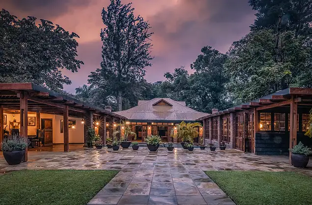 Arusha Coffee Lodge in the evening light