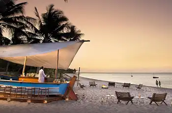 Relax and unwind at the Benguerra Island Resort's beach bar