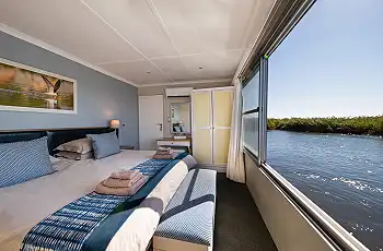 Luxury Chobe Princess cabins with beautiful views