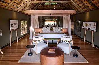 Room interior, Savute Safari Lodge