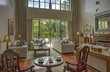 Lounge area, The Bishop's House, Rwanda