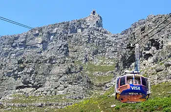 Riding the cable car up Table Mountain, Escape & Explore