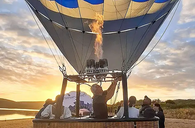 Getting ready to launch at sunrise, Nova Hot Air Balloons