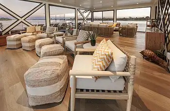 Lounge area on the Pangolin Voyager