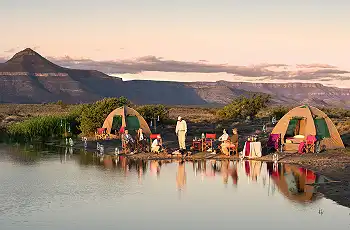 Sunset over Fly Camp, Samara Karoo Reserve