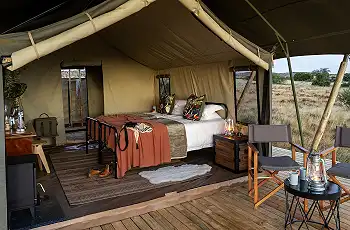 Luxury safari tents at Samara Plains Camp